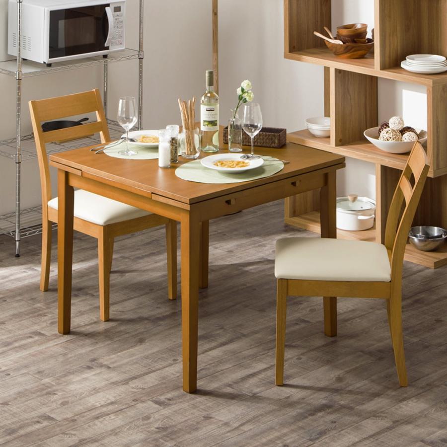 ニトリ（NITORI） 幅80(伸長時100・120)cm 伸長式ダイニングテーブル3