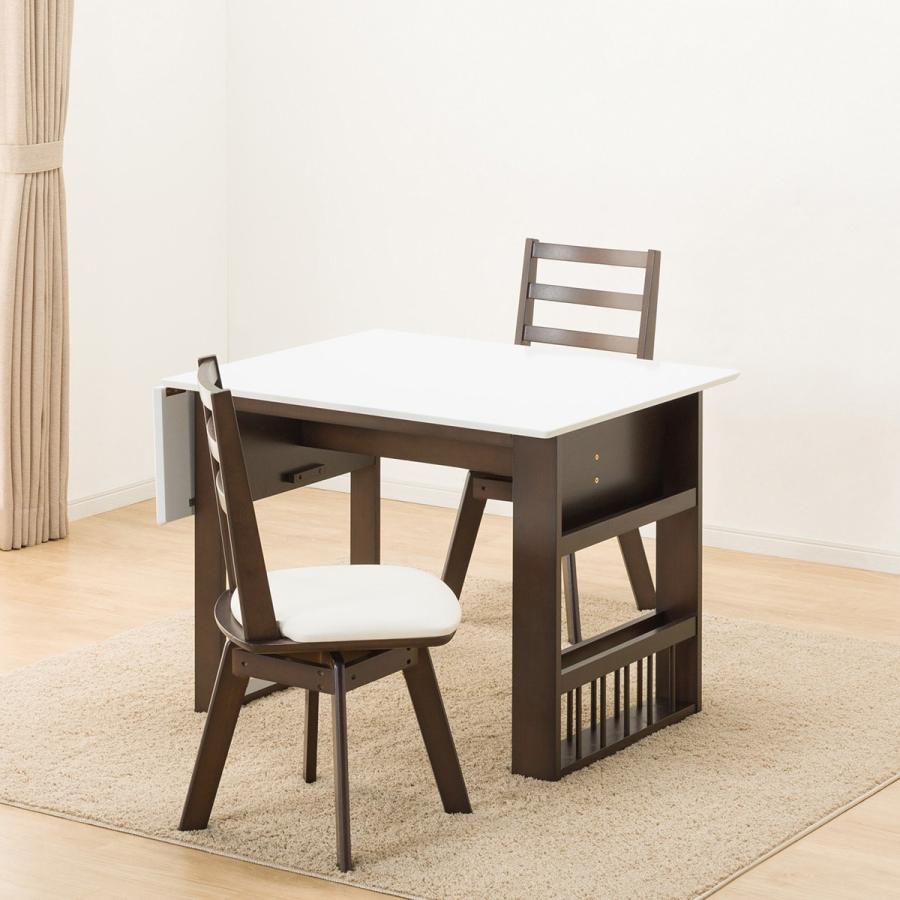 ニトリ（NITORI） 幅94(伸長時120) 伸長式ダイニングテーブル3点セット