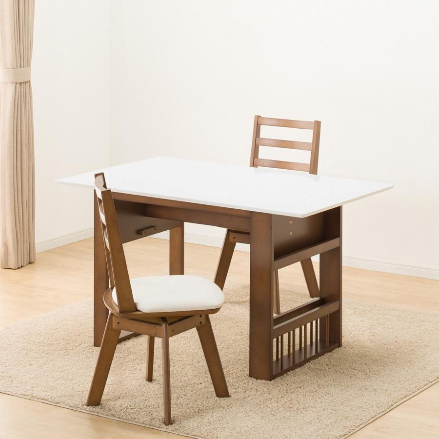 ニトリ（NITORI） 幅94(伸長時120) 伸長式ダイニングテーブル3点セット