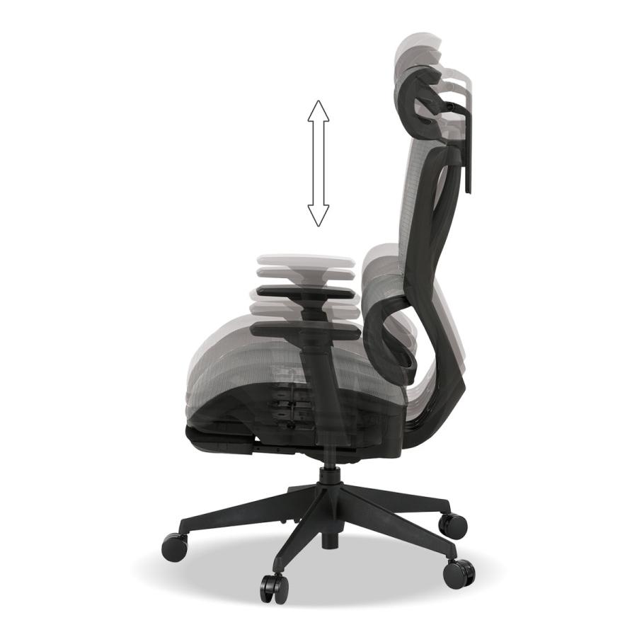 ニトリ（NITORI） オフィスチェア(OC707 エラストマーメッシュ GY