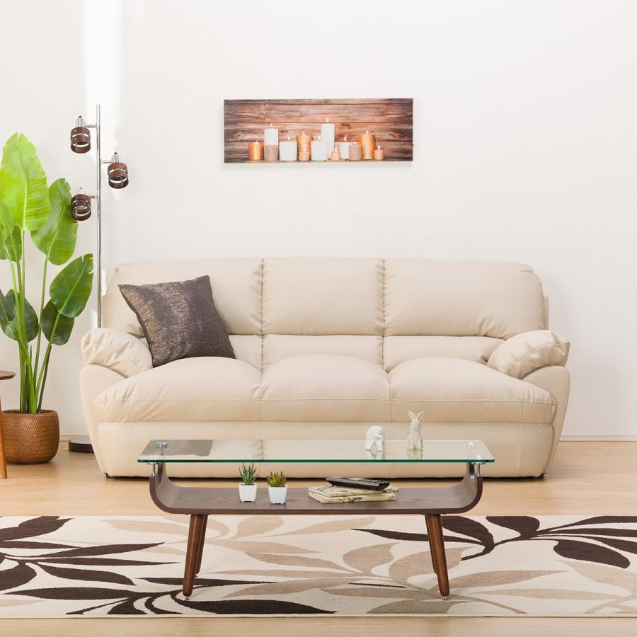 ニトリ（NITORI） ソファー ソファ 3人掛け 合成皮革ソファ (Nシールド