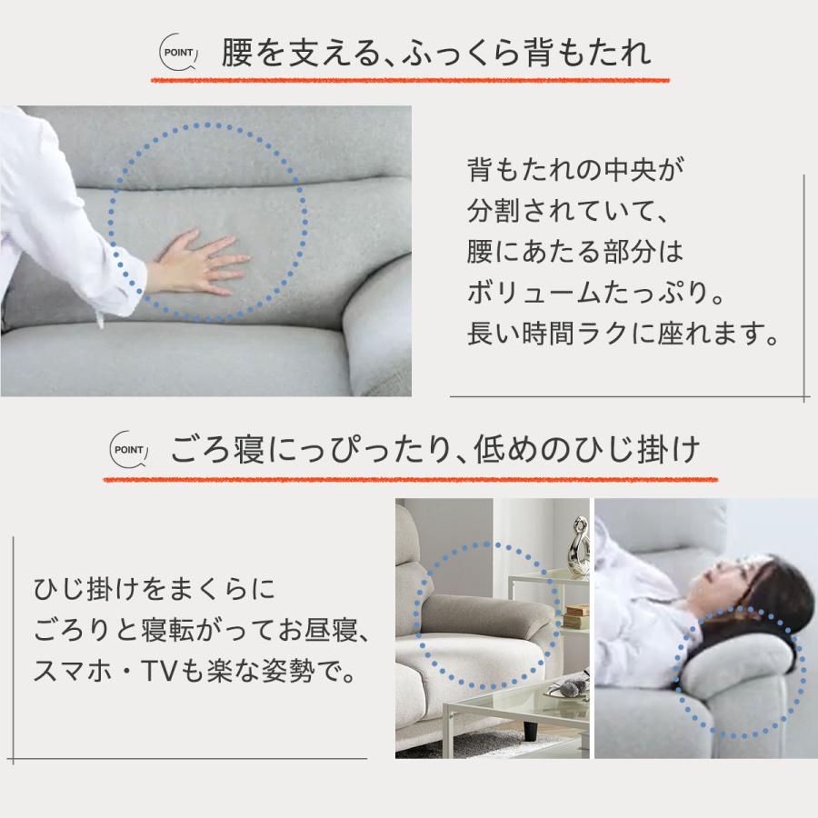 ニトリ（NITORI） 2人掛け布張りソファ(MK02 KD NV) ニトリ期間限定：4