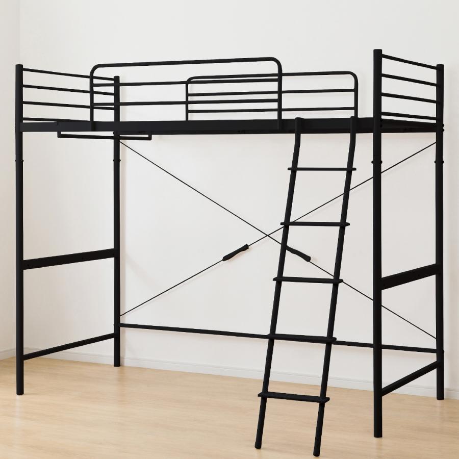 ニトリ（NITORI） スチールハイベッド(HB02 BK) ニトリ期間限定：4/6迄