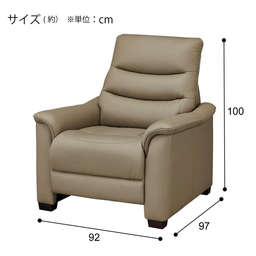 ニトリ（NITORI） 1人用電動リクライニングソファ(Nビリーバ3 革 MO