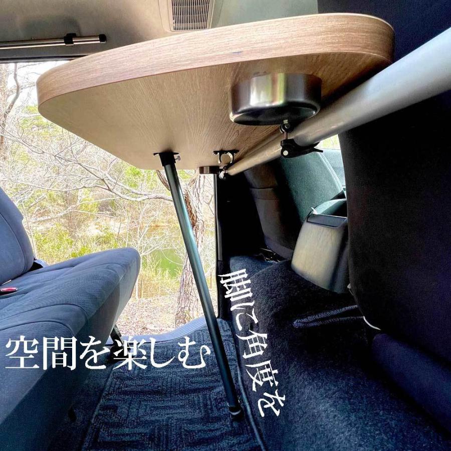 ハイエース 用 セカンドテーブル ドリンクホルダー付 メラミン素材