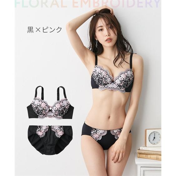 ニッセン（nissen） ブラジャー ショーツ セット レディース 花柄