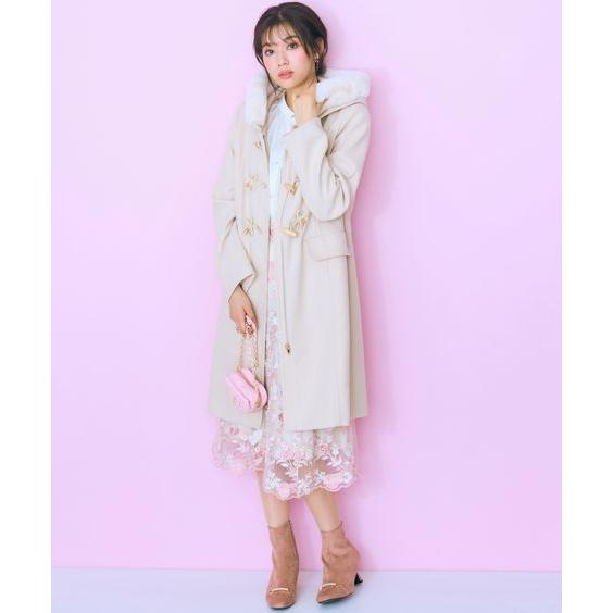SMILELAND 大きいサイズ レディース アウター フェイクファーフード