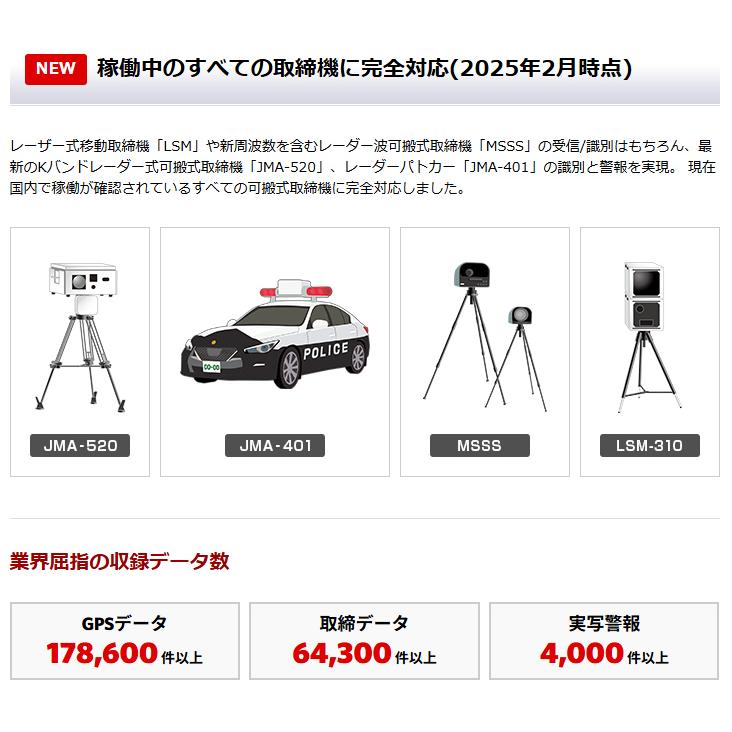 SUPER CAT ユピテル YK-3100 レーザー＆レーダー探知機 無線LAN搭載