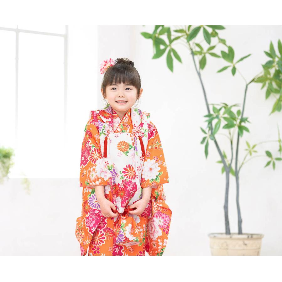 SOUBIEN（創美苑） レンタル 七五三 女の子 3歳 着物 被布 フルセット