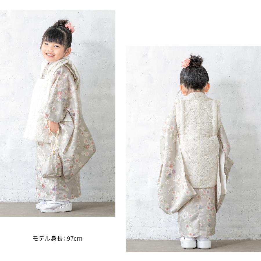 SOUBIEN（創美苑） レンタル 七五三 女の子 3歳 着物 被布 フルセット