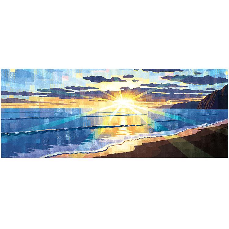 絵画 朝日 壁掛け インテリア 版画 風景画 風水 黄色 玄関 おしゃれ 額