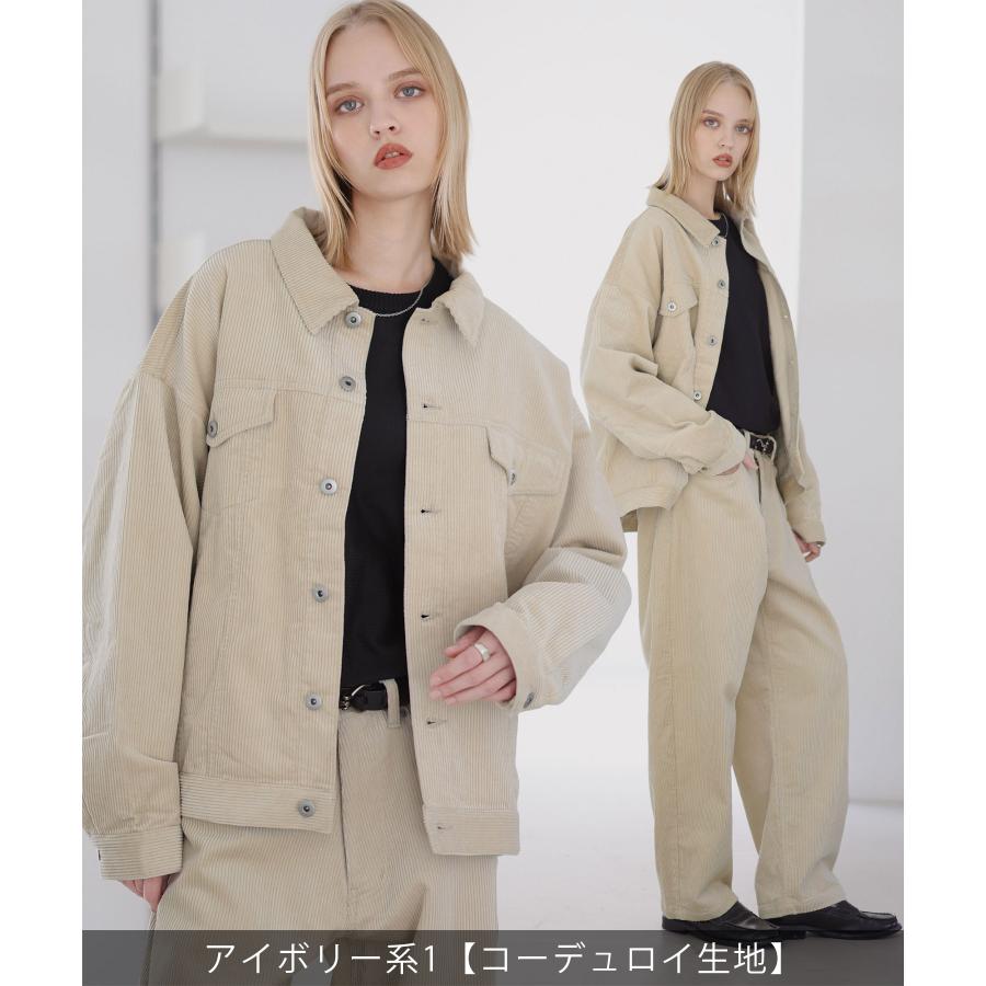 セットアップ 2点セット】デニム コーデュロイ ジャケット ワイド