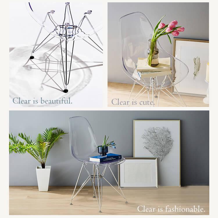 ダイニングチェア 椅子 クリア 透明 おしゃれ ダイニング イス チェア