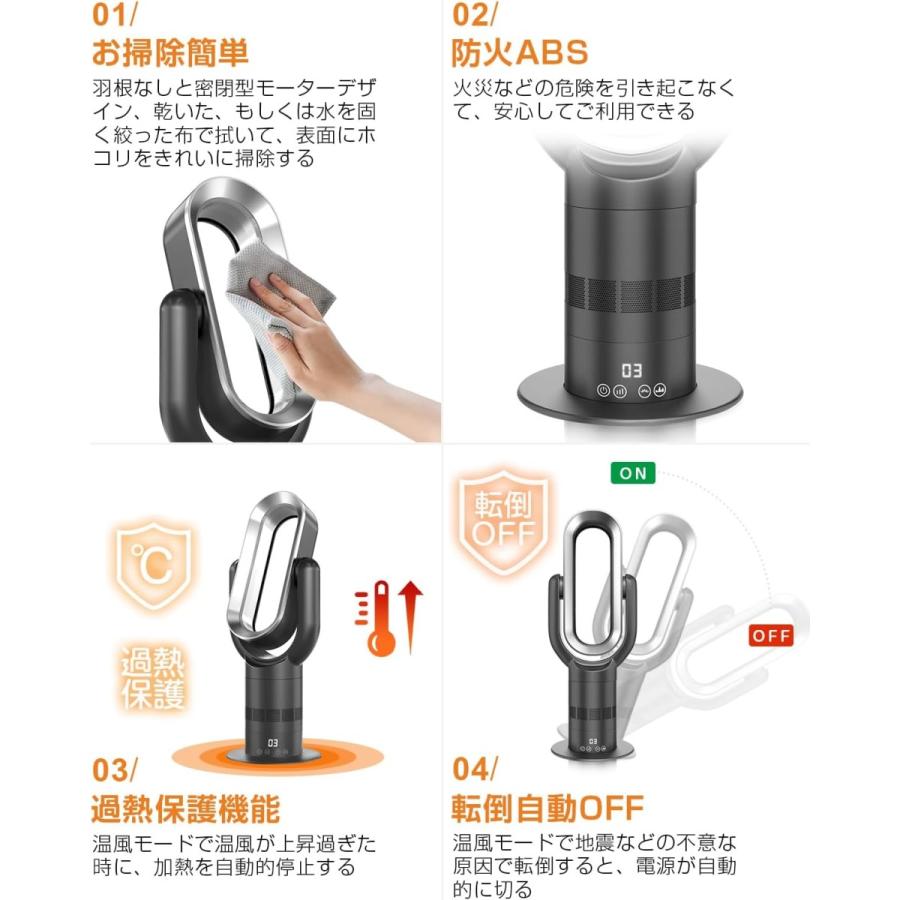 セラミックヒーター 羽なし ファンヒーター 冷暖タイプ 即暖 ヒーター