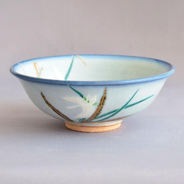 茶碗 茶道具 寺尾 陶象 作 灰釉 鷺草 平茶碗 : 茶道具専門店 (有)菊池