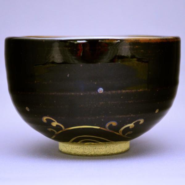 茶道具 茶碗 陽炎園 造 膳所焼 波兎 茶碗 : 茶道具専門店 (有)菊池商店