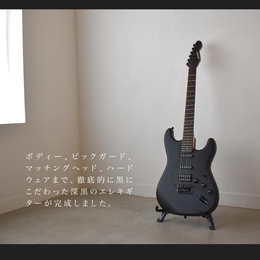 SELDER エレキギター ブラックマット仕様 STC-04 単品〔ソフトケース