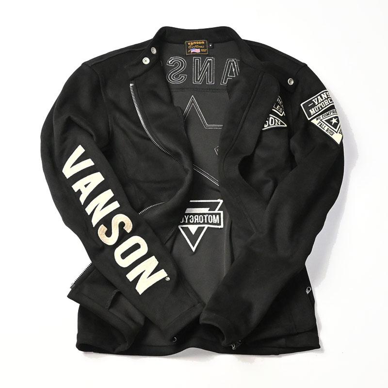 VANSON（バンソン） 起毛 プレーティング ライダース ジャケット ONE