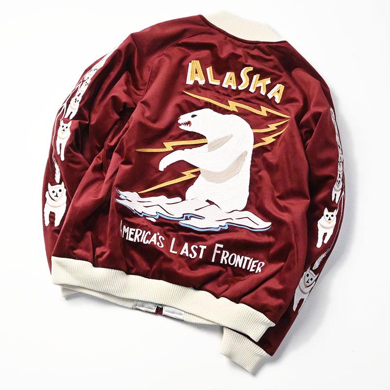 HOUSTON（ヒューストン） スカジャン ALASKA SUKA JACKET 刺繍 ベロア