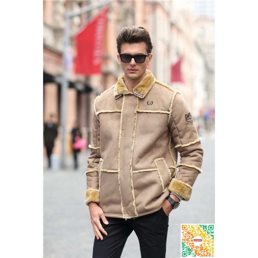 メンズ革ジャン ムートンコート レザージャケット 裏起毛 ムートン