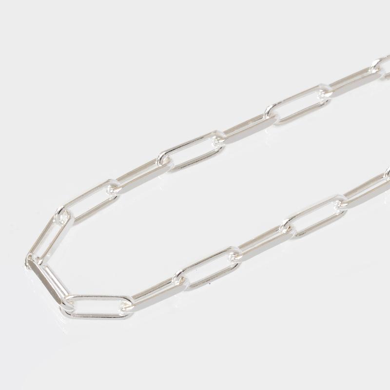イタリア製 シルバー925 ペーパークリップチェーン2.3mm 60cm 3本入り