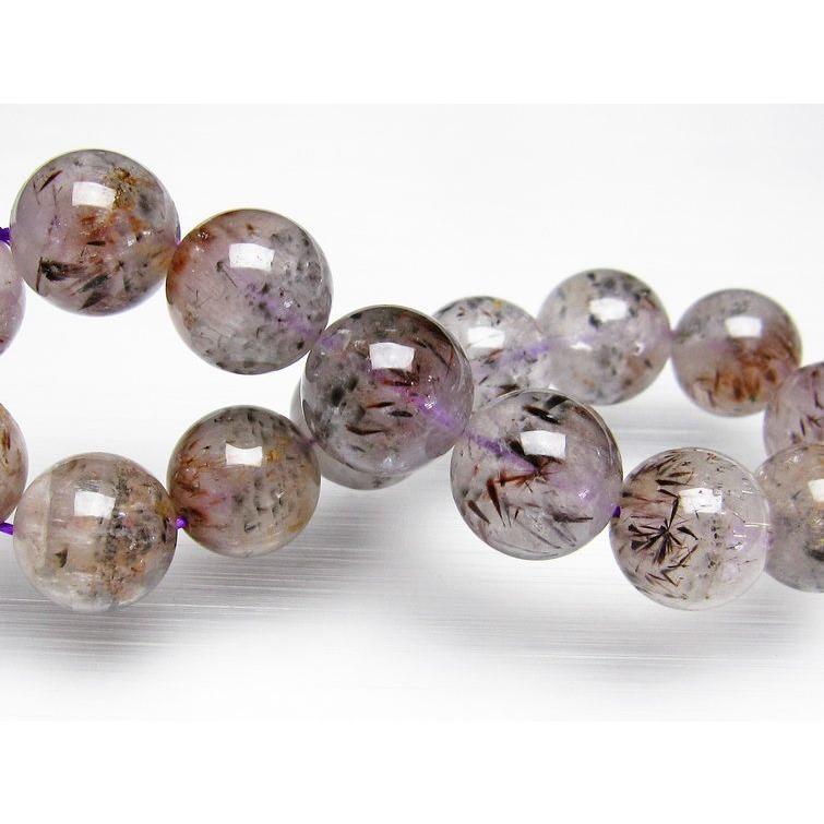 カコクセナイト インクォーツ ブレスレット 14mm t800-1233 : 誠安