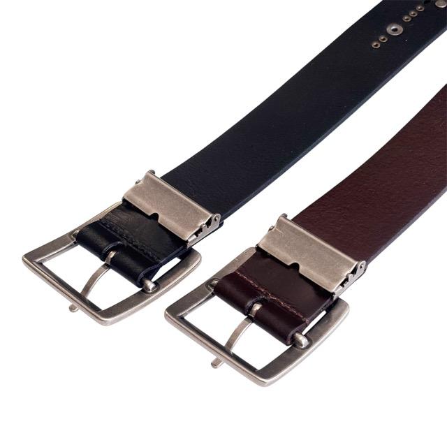 爆買 フラワースタッズ ギャリソンベルト 40mm 本革 レザーベルト 牛革