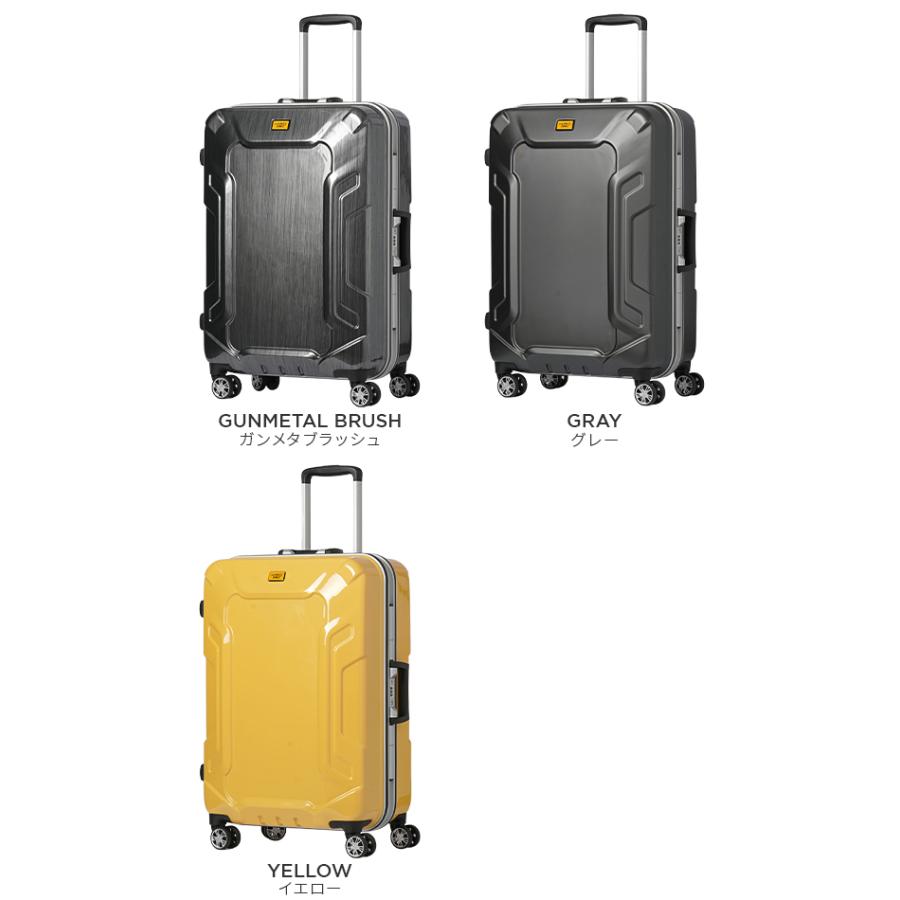 最大50% 2/25限定 スーツケース 64L Mサイズ アルミフレーム イエロー
