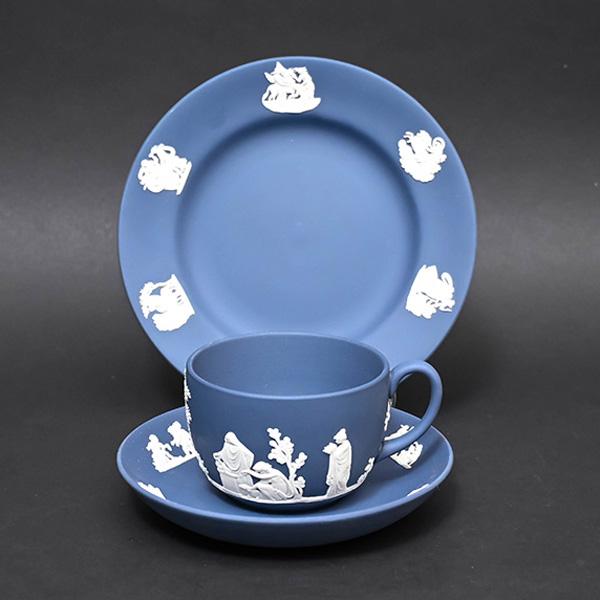 WEDGWOOD（ウェッジウッド） ジャスパー（ポートランドブルー） トリオ