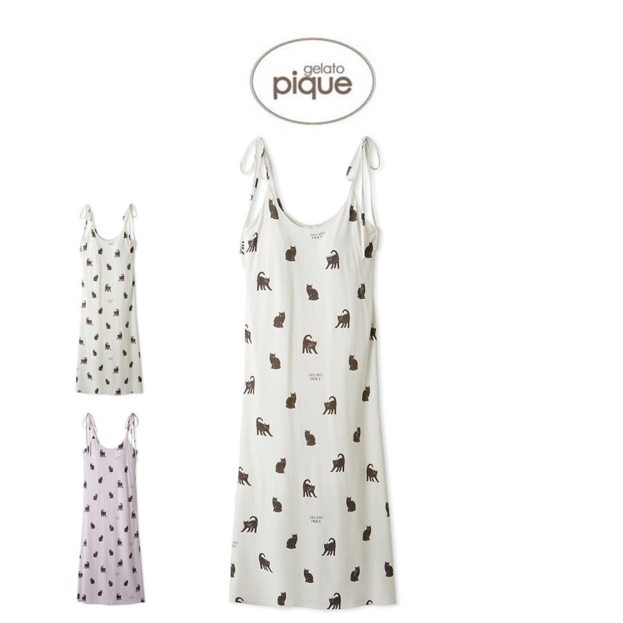 gelato pique（ジェラートピケ） SALE30%OFF HALLOWEEN CAT総柄キャミ