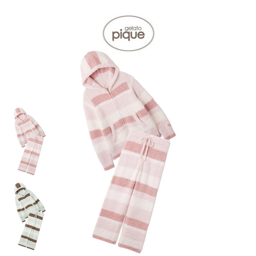 gelato pique（ジェラートピケ） ジェラートランダムボーダーパーカー