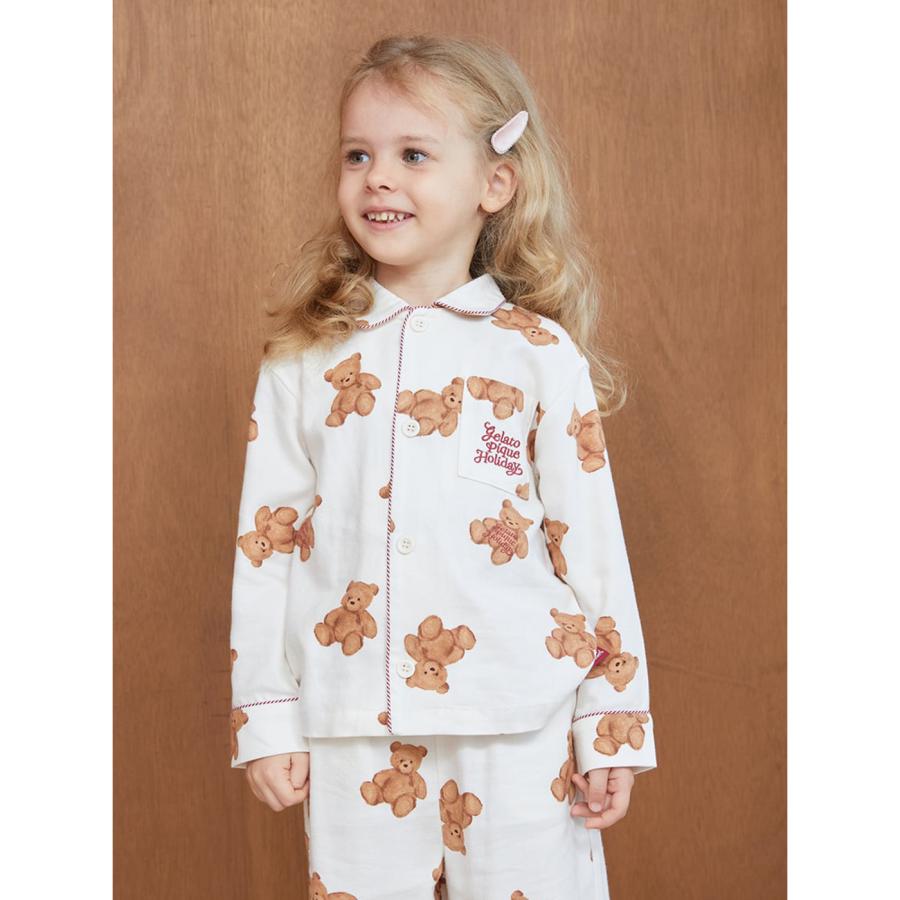 gelato pique（ジェラートピケ） キッズ HOLIDAY ベア柄ネルシャツ