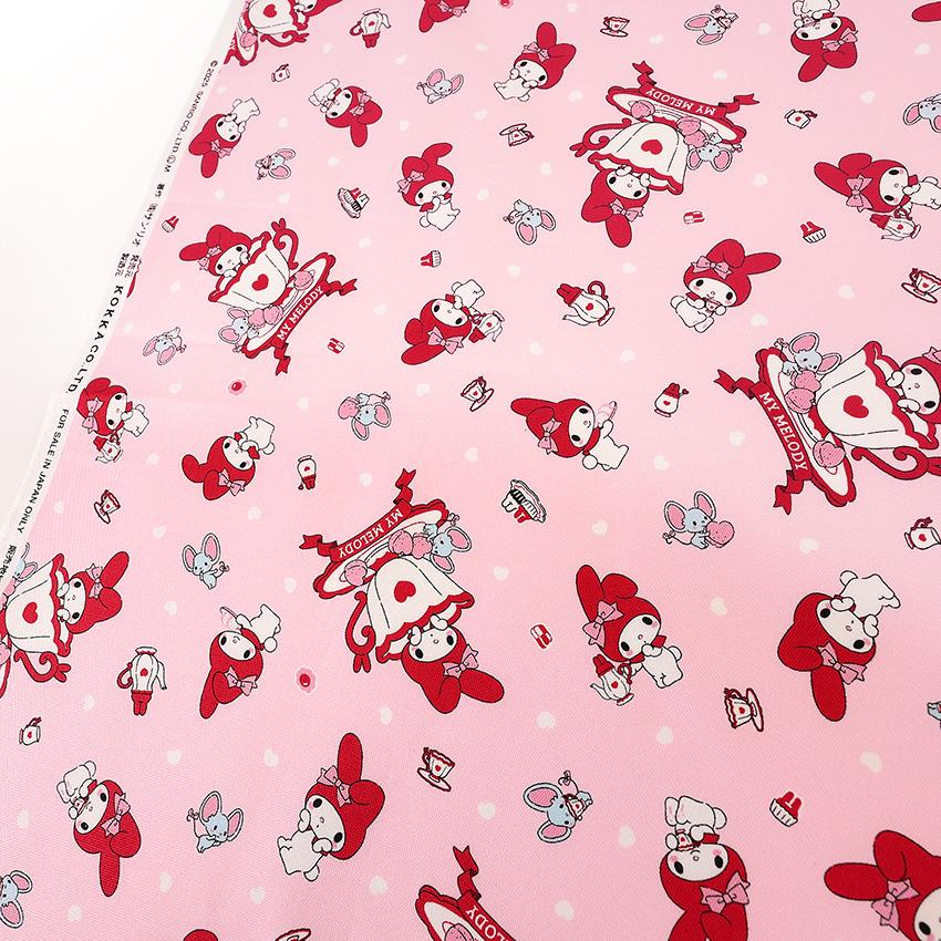 sanrio（サンリオ） マイメロディ ティー柄 オックス 50cm単位 | 切