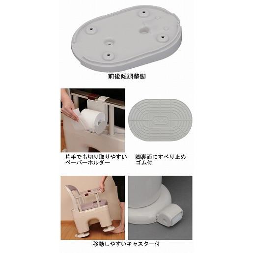 ラフィーネ プラスチック便座タイプ モカブラウン PN-L30201B 楽天市場】介護用ポータブルトイレ 座楽 ラフィーネ プラスチック便座