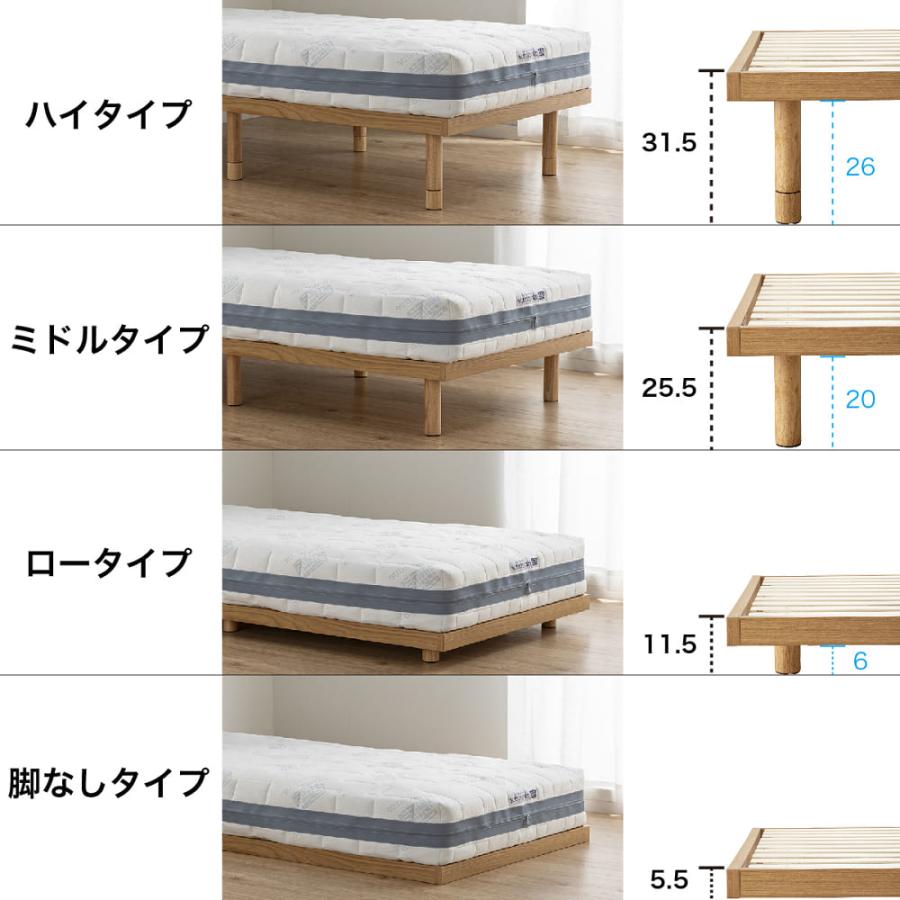セミダブルフレーム ルッカ SD NA ※マットレス別売※ (配送員設置