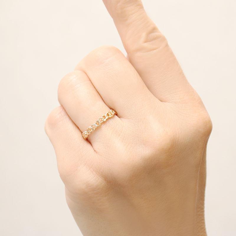 リング ハートリング ハート 指輪 k18 18k 18金 イエローゴールド