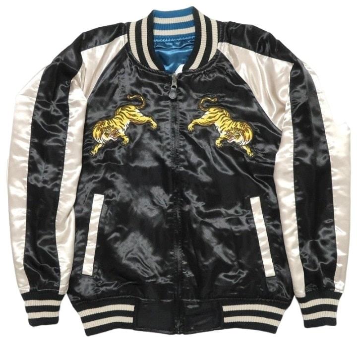 メンズセレクト スカジャン メンズ リバーシブル 和柄 和風 刺繍