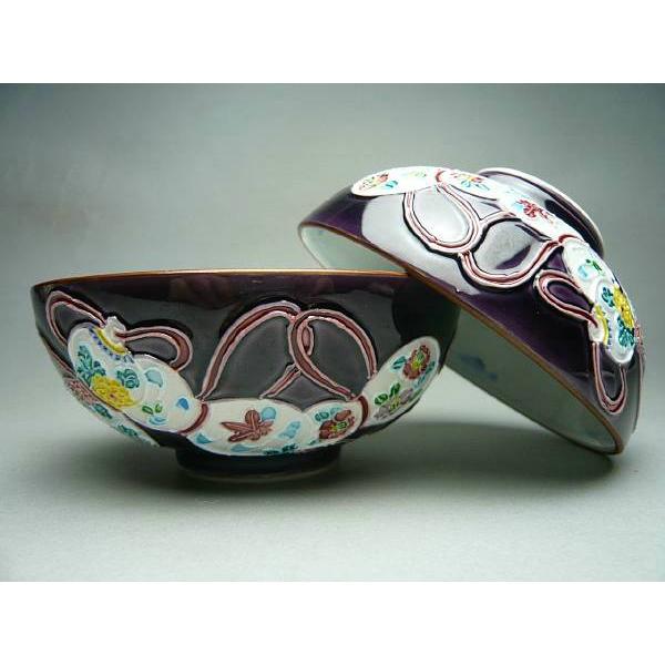 京焼 清水焼 紫交趾六瓢夫婦茶碗 昇峰 : 松韻堂 Yahoo!店 - 通販