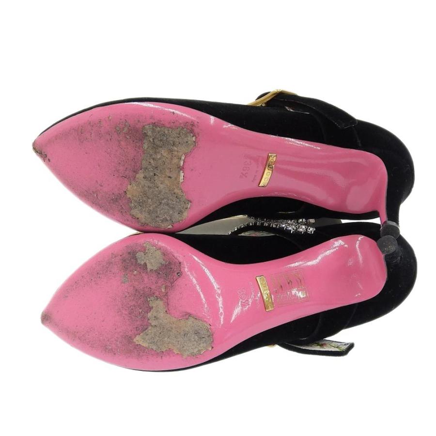 GUCCI（グッチ） ヒール パンプス ラインストーン ストラップ 靴