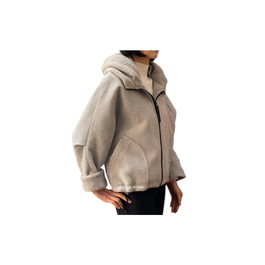 Lallia Mu（ラリア・ムー） ボアフードショートコート SALE : セレクト