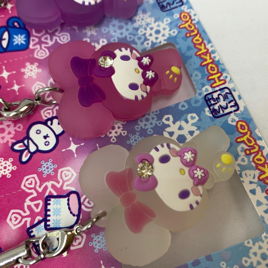 ご当地キティ 北海道限定☆雪うさぎ手袋キティ・ラバーストラップ3色