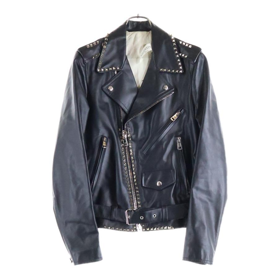 VALENTINO（ヴァレンティノ） ロックスタッズ 中綿 WZIP レザー ダブル