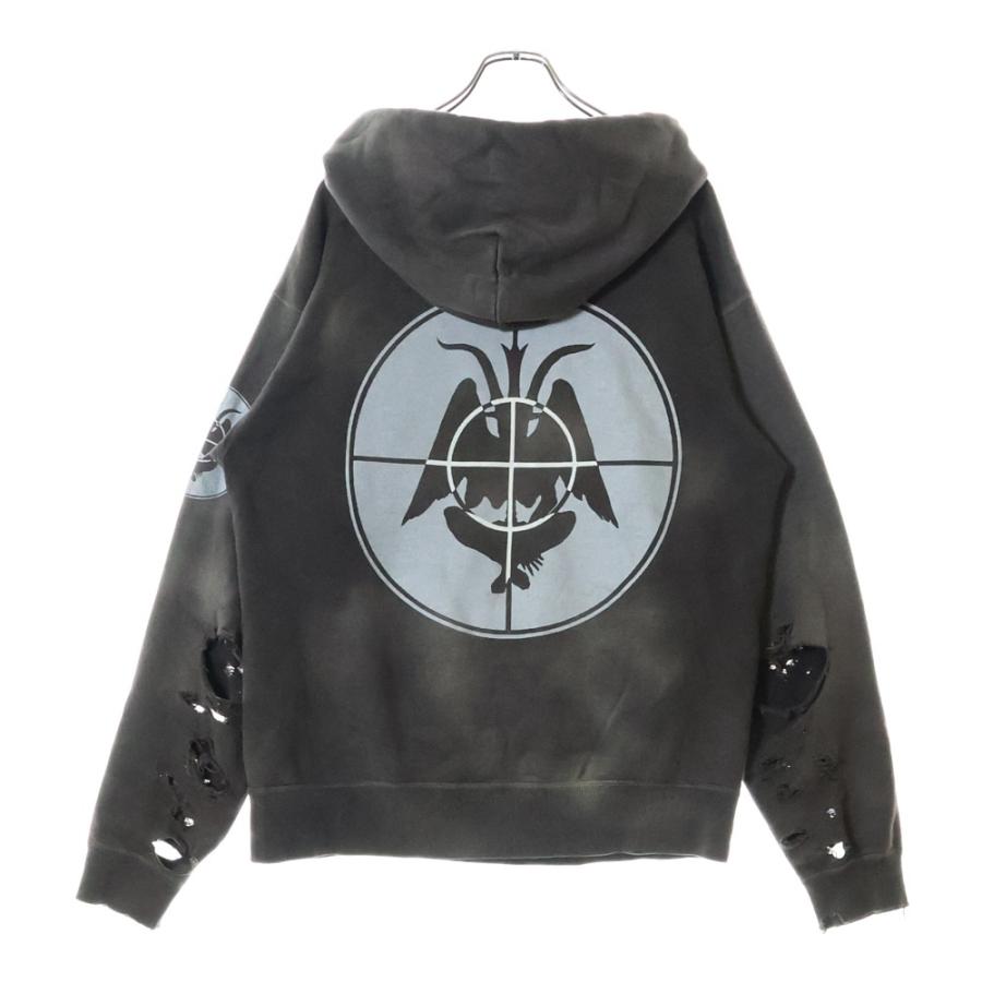 SAINT MICHAEL セントマイケル 21AW HOODIE FOCUS ダメージ加工プル