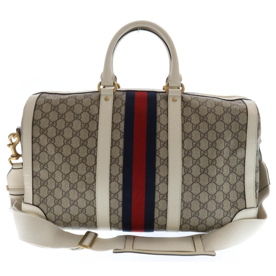 GUCCI（グッチ） GGスプリーム 2WAY レザー ボストンバッグ ショルダー