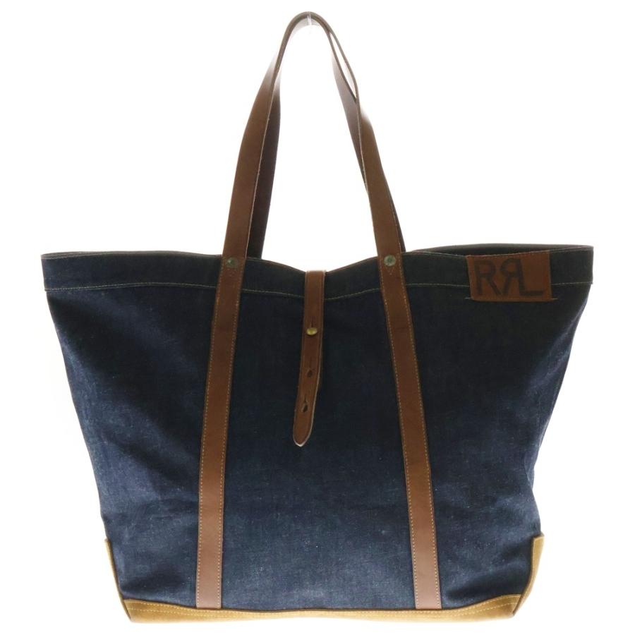 RRL ダブルアールエル DENIM TOTE BAG 革パッチ レザートリム デニム