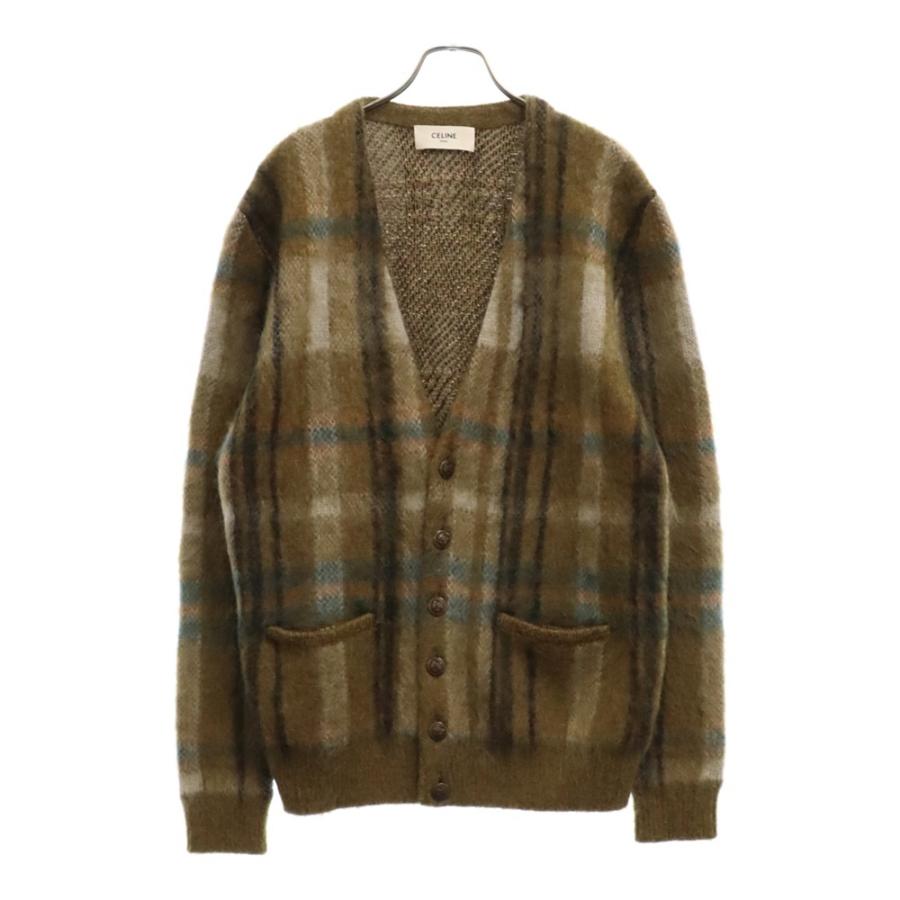 CELINE（セリーヌ） 20AW ブラッシュドモヘアカーディガン カーキ