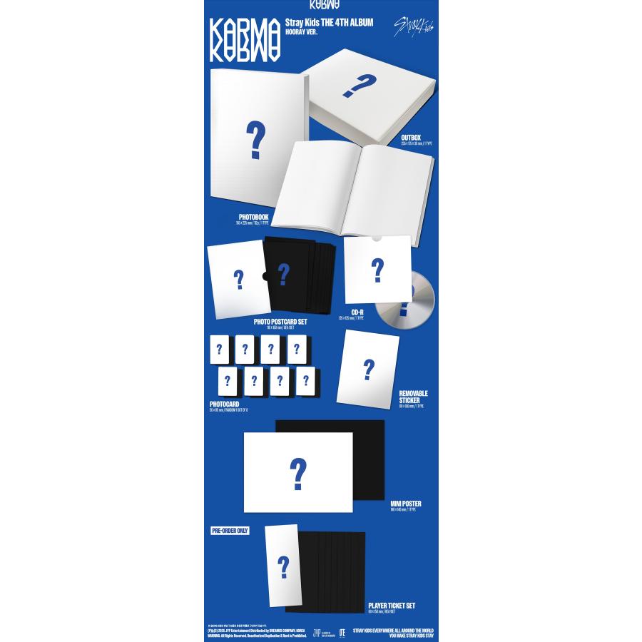 Stray Kids KARMA / 4st Full Album (CEREMONY VER., HOORAY VER.) SKZ