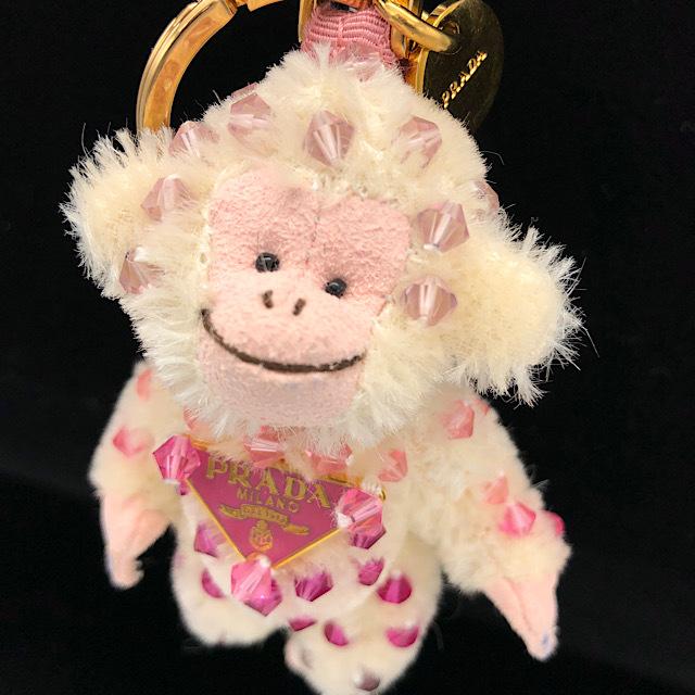 PRADA（プラダ） モンキー 1ARA23 猿 ビーズ キーリング キーホルダー
