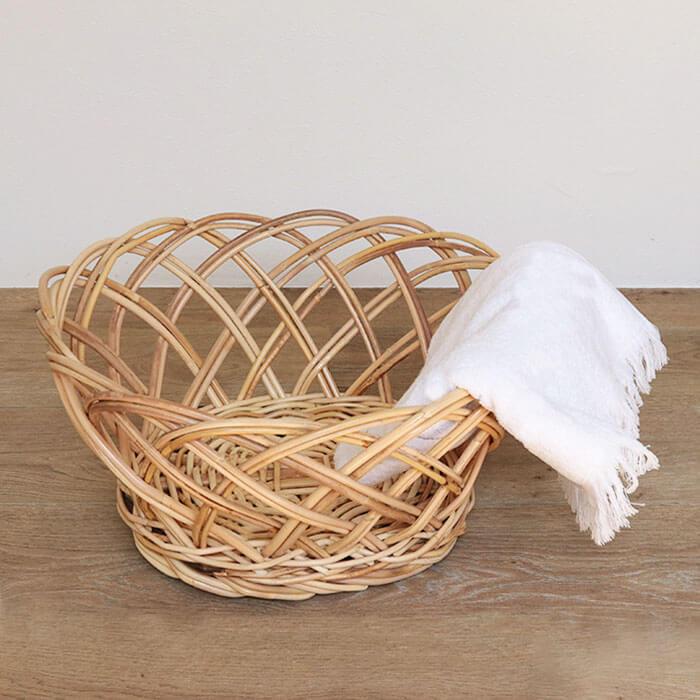 松野屋 ラタン 脱衣かご バスケット カゴ 洗濯 かご インテリア 収納