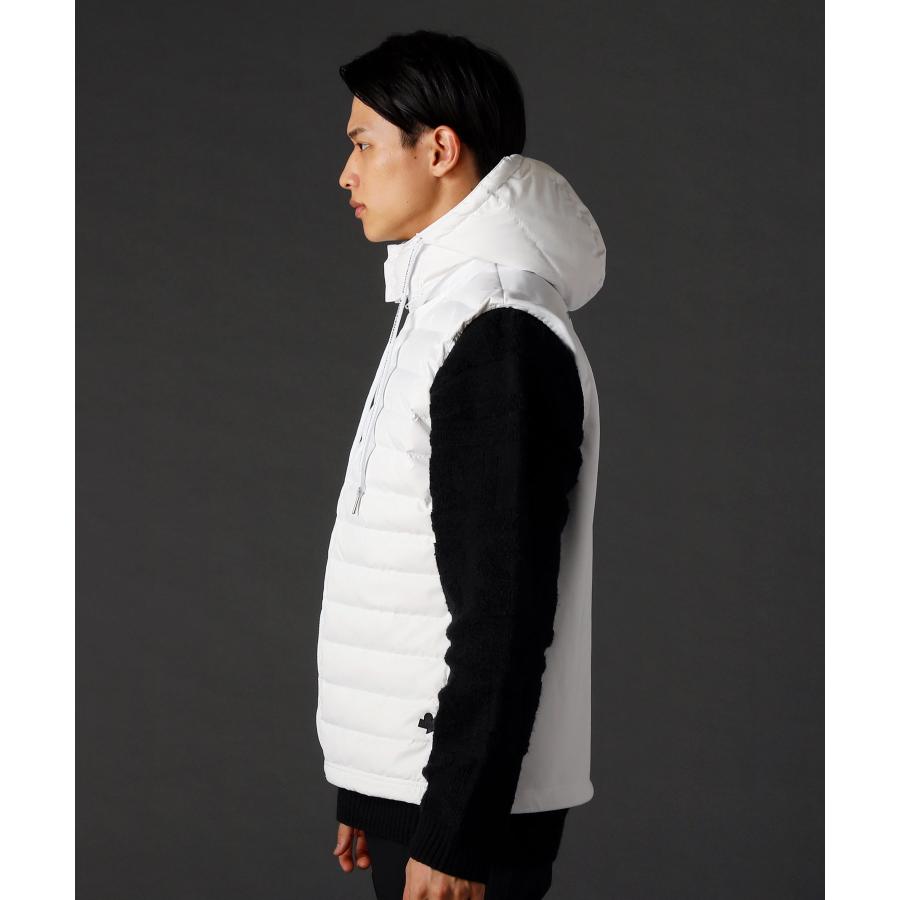 ダウンベスト ベスト アウター メンズ 秋 冬 2way フード脱着 スタンド